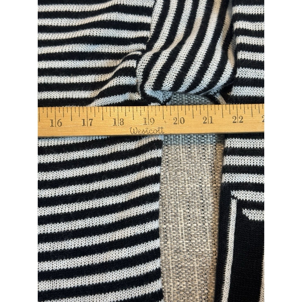 Nic + Zoe Womens Hazy Stripe Lightweight Sweater. Size Medium Brown White Black - Picture 3 of 11